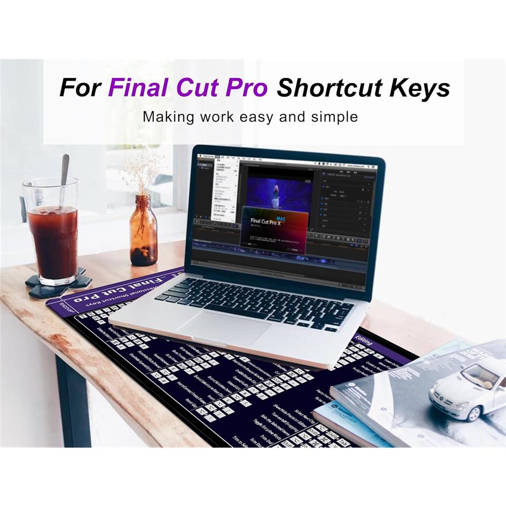 Final Cut Pro Shortcuts Mauspad XXL für Videobearbeitung & Lernen - padlys.