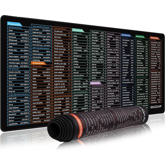 Mauspad Shortcuts für Excel, Word, Photoshop, CDR, PR und AI - padlys.