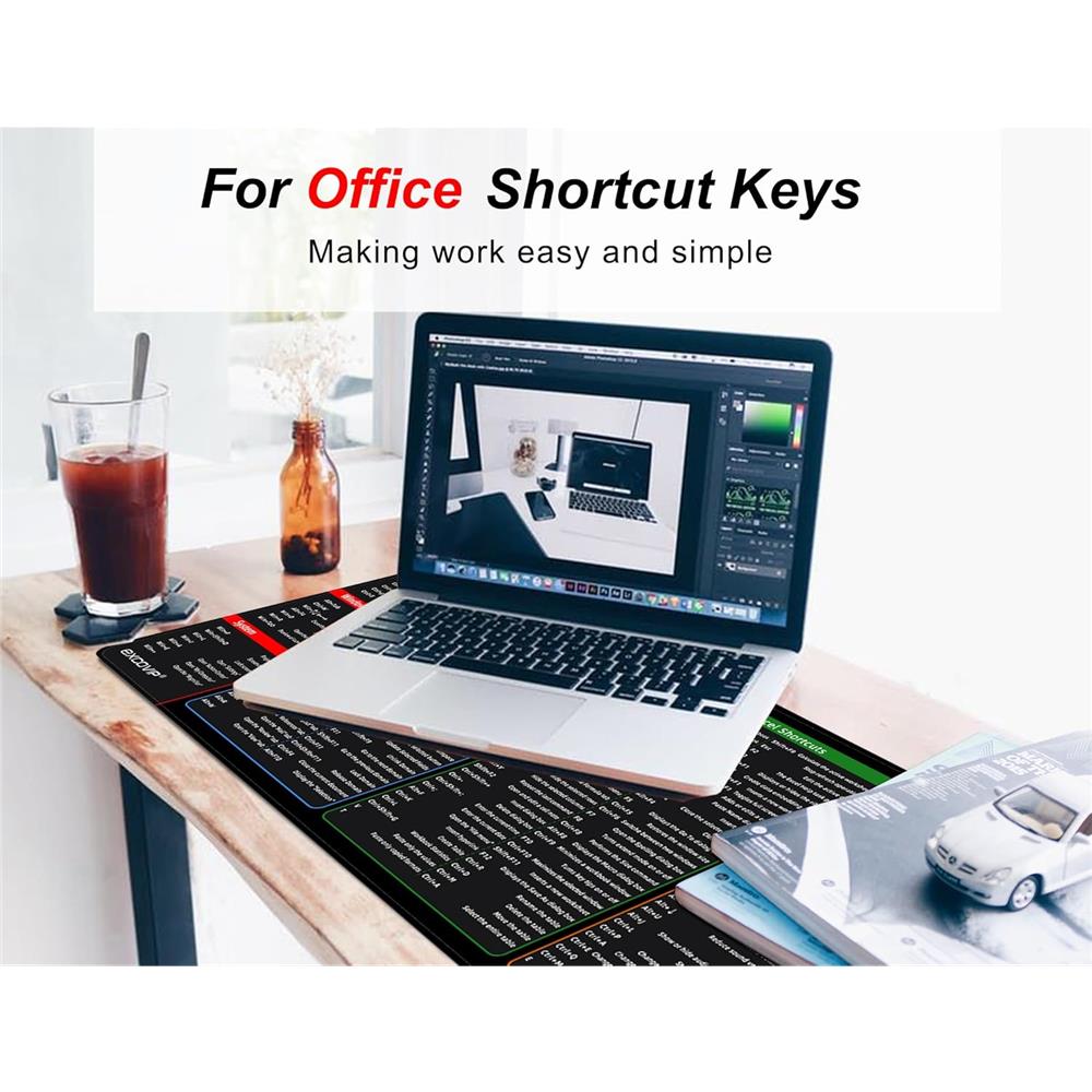 Office Shortcuts Mauspad XXL für Excel, Word & PowerPoint - padlys.